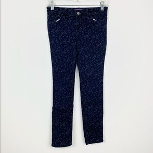 Old Navy Kids Blue Floral Print Super Skinny Jeans